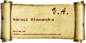 Városi Alexandra névjegykártya