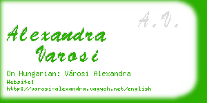 alexandra varosi business card
